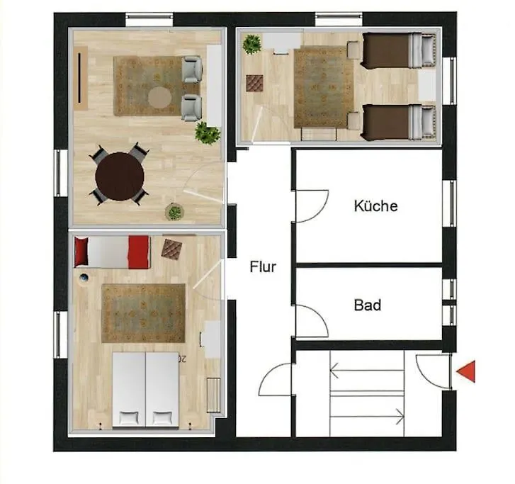 Grosszuegiges Apartment - Blue - In Sw Schweinfurt